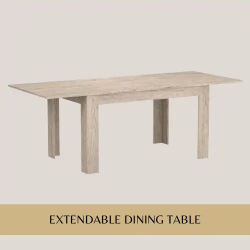 Table host extendable dining table
