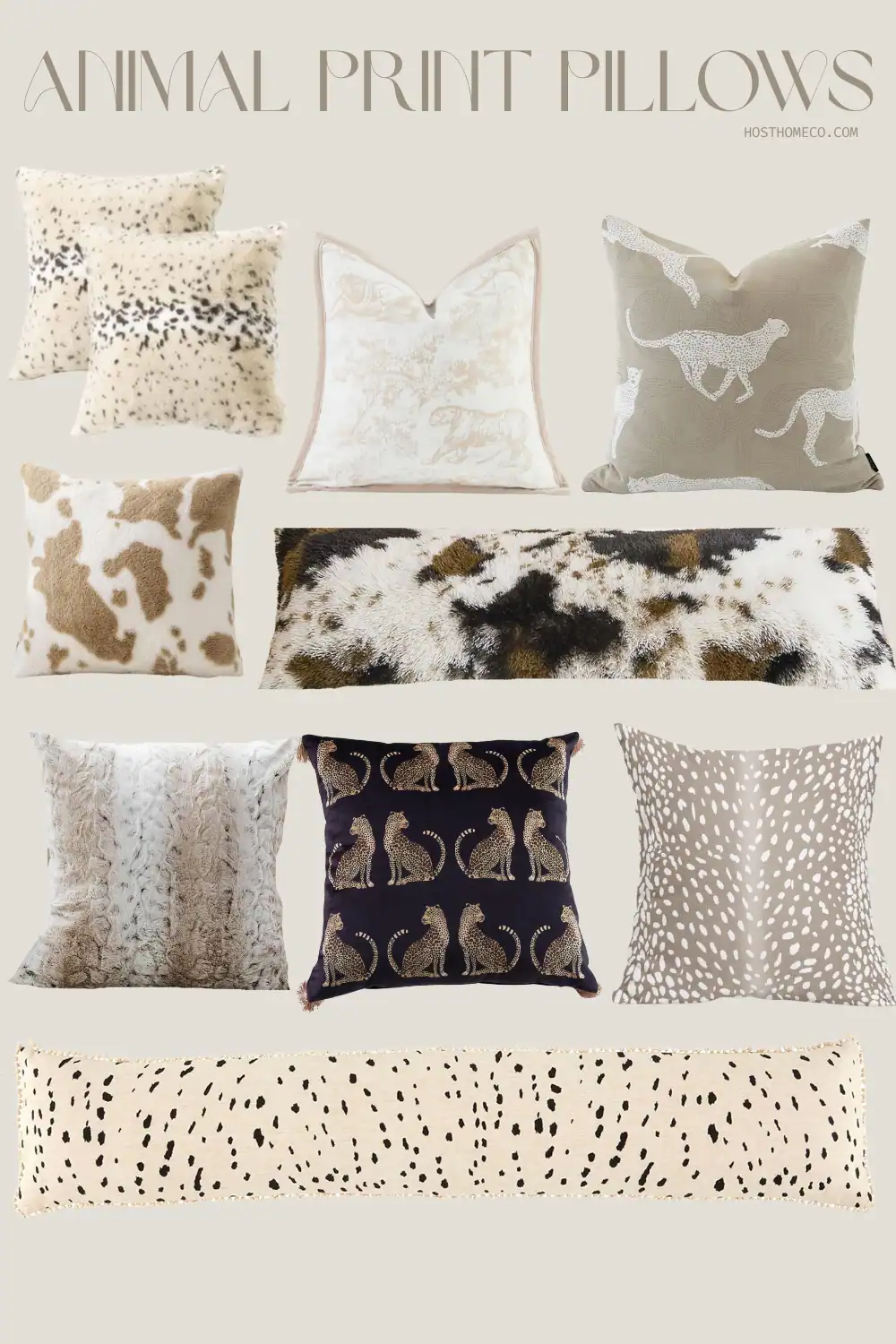 animal print pillows
