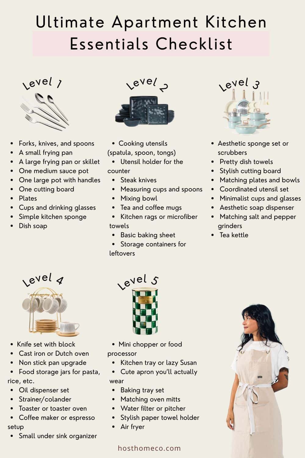 Apartment Kitchen Essentials Checklist