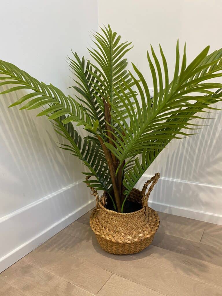 Small faux palm tree