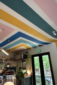 striped ceiling