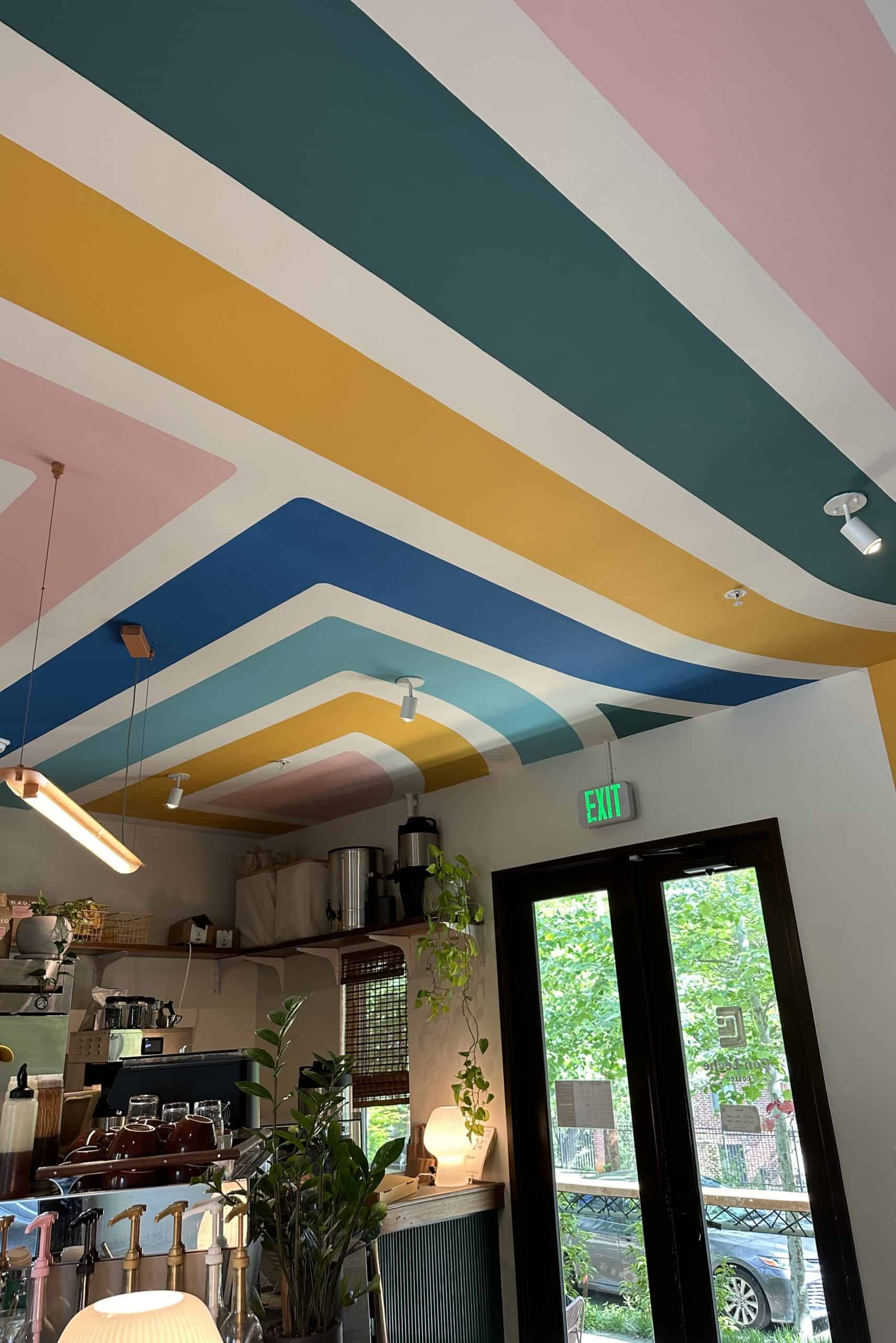 striped ceiling