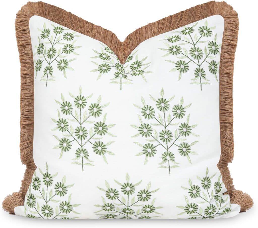 Floral with Fringe Ruffle Pillow Covers