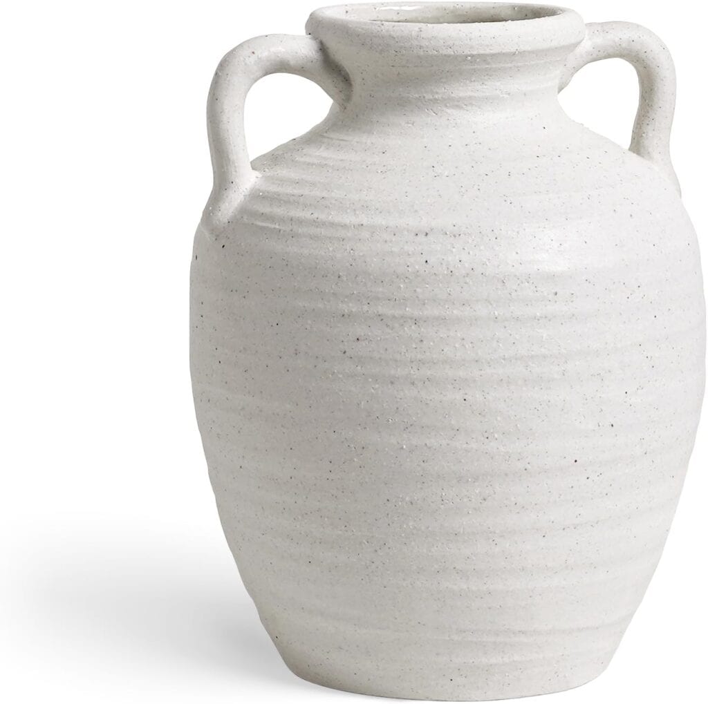 Fluted White Vase