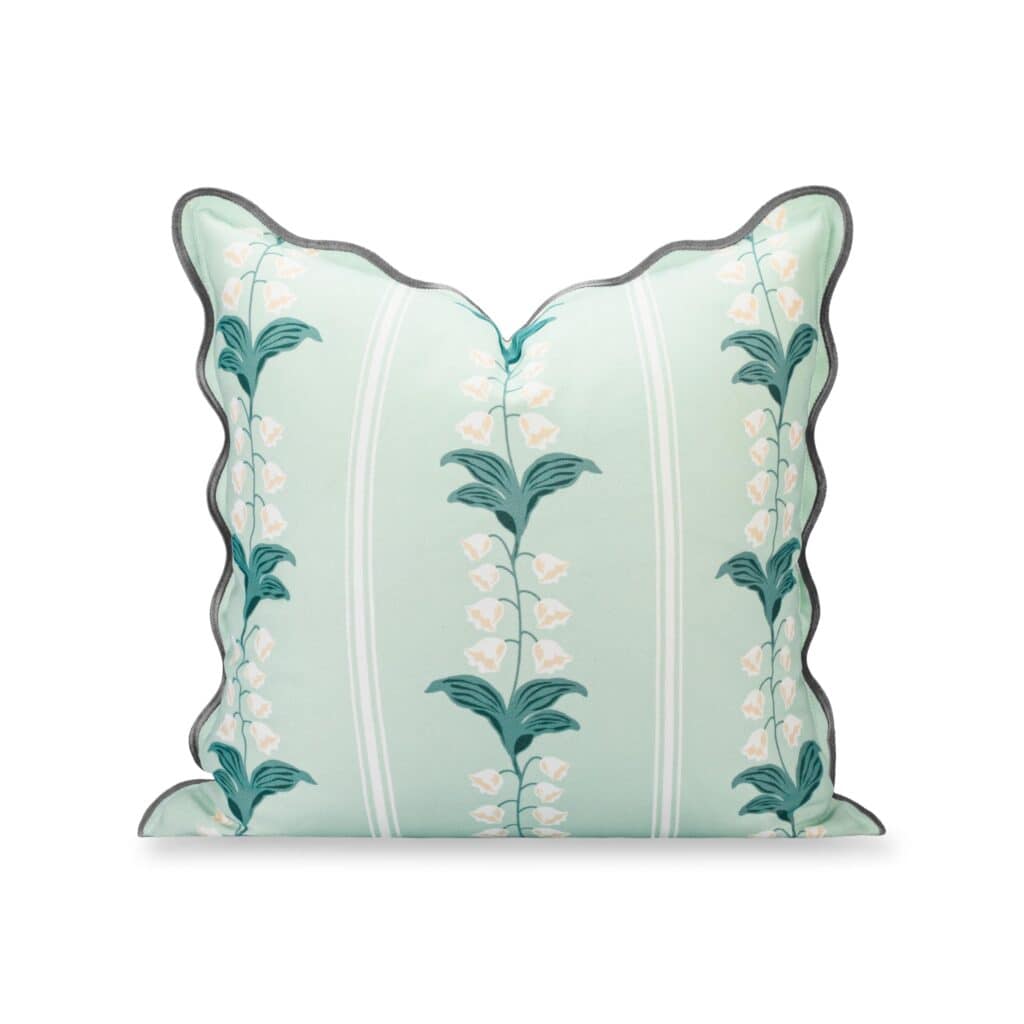 Scalloped Edge Coastal Pillow Cover
