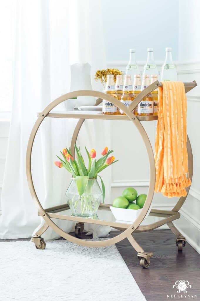 Simple Neutral Bar Cart