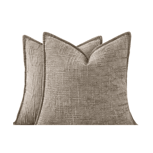 Textured Slubby Neutral Decorative Pillow Covers