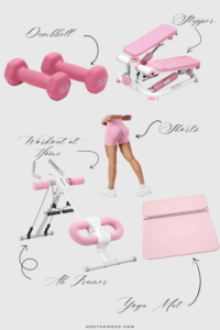 pink home gym ideas