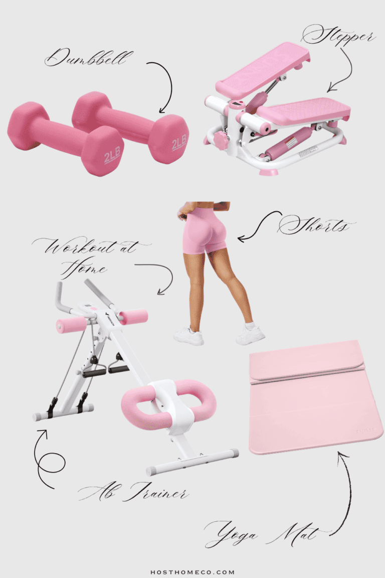 pink home gym ideas