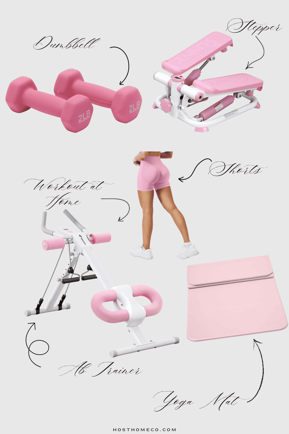 pink home gym ideas