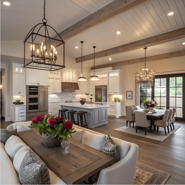 Cozy Contemporary Farmhouse Interiors
