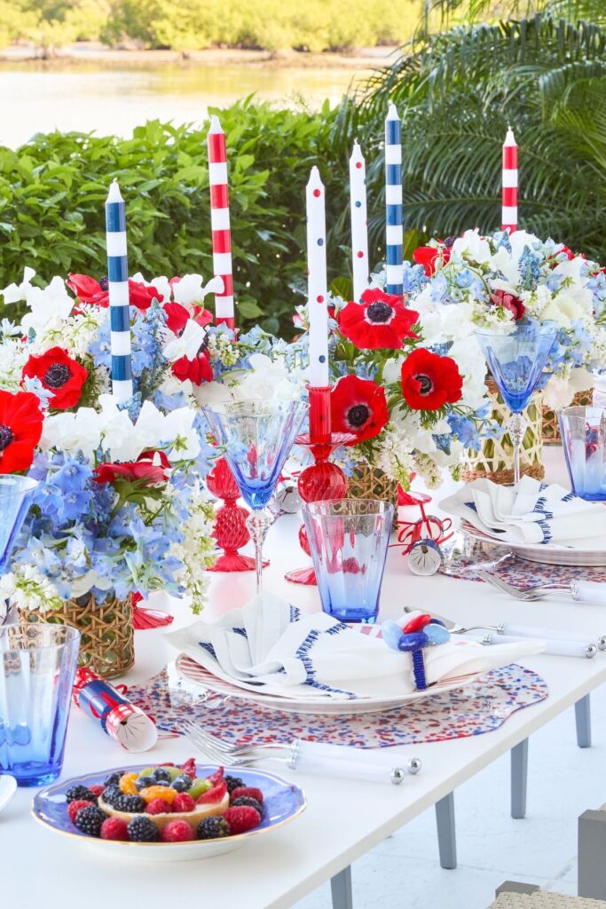 Floral Memorial Day Table With Statement Candles